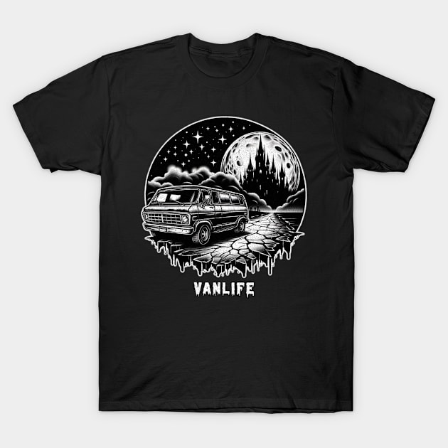 Vintage econoline castle vanlife T-Shirt by Tofuvanman